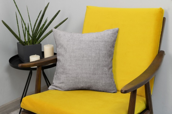 Подушка декоративная на молнии 40х40 см Велюр цвет морон