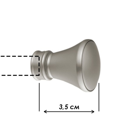 Наконечник "Юла", Матовый никель , Ø16мм