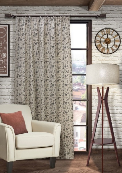 Штора для кухни "Круассан Croissant-M" 150х270