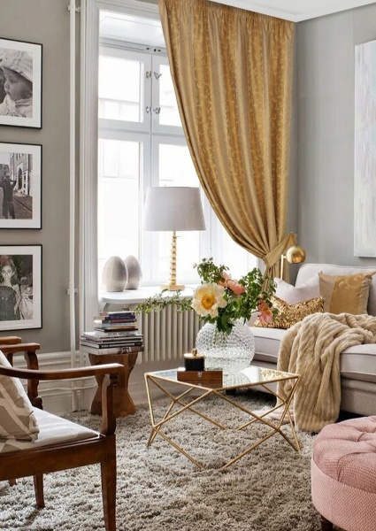 Штора на тесьме "Arabella" 150x270 коричневый