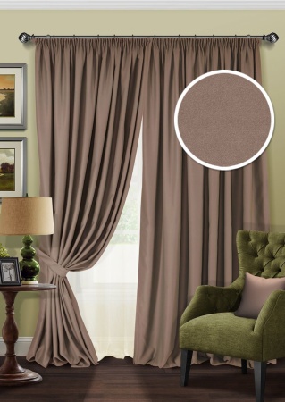 Комплект штор Блэкаут "Blackout-SH" 2 шт 220х270/500х270 светло-коричневый