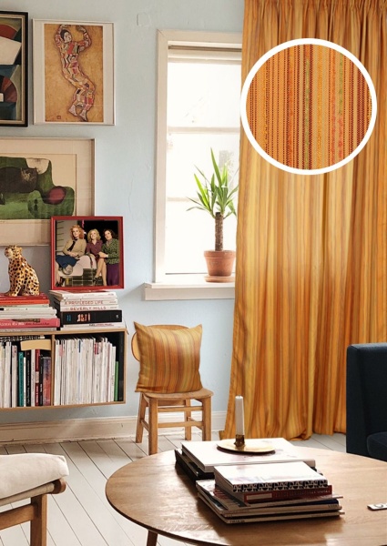 Штора на тесьме "Reina" 160x270 оранжевый