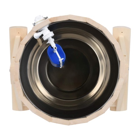 Русский душ 20 л, «Цветы», обливное устройство c нержавеющей вставкой, система регулировки обручей, липа "Банные штучки"