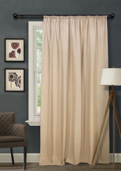Штора на тесьме Лунарес Lunares - XL 220х270 беж