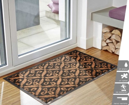 Коврик Vortex придверный влаговпитывающий 50х80 Hall