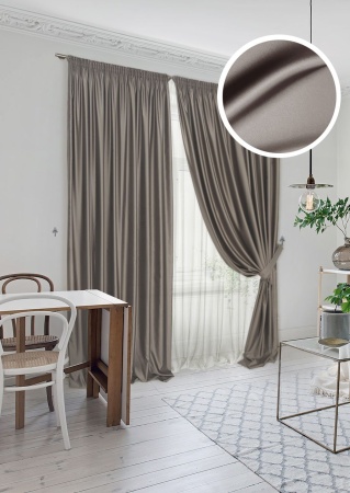 Комплект штор "Lindor-SH" 220х270 2 шт/450х270 коричневый