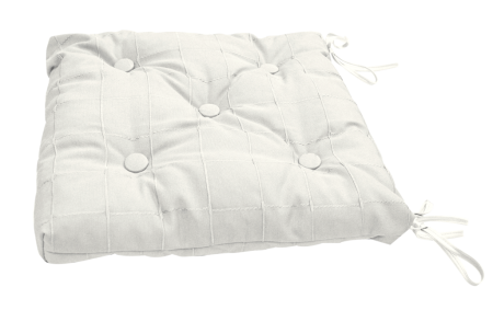 Подушка на стул с завязками 40x40 см Kimberly цвет белый