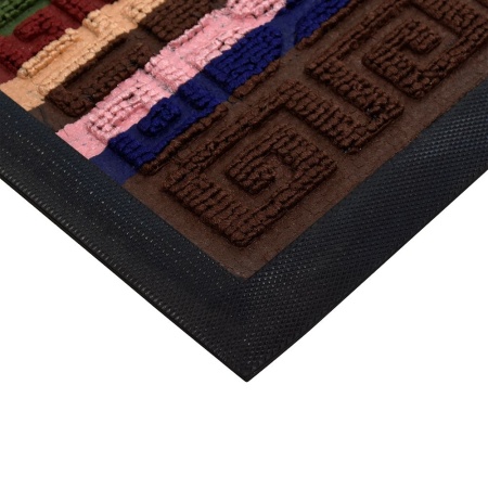 Коврик VORTEX придверный рельефный 45х75 COMFORT цвет коричневый