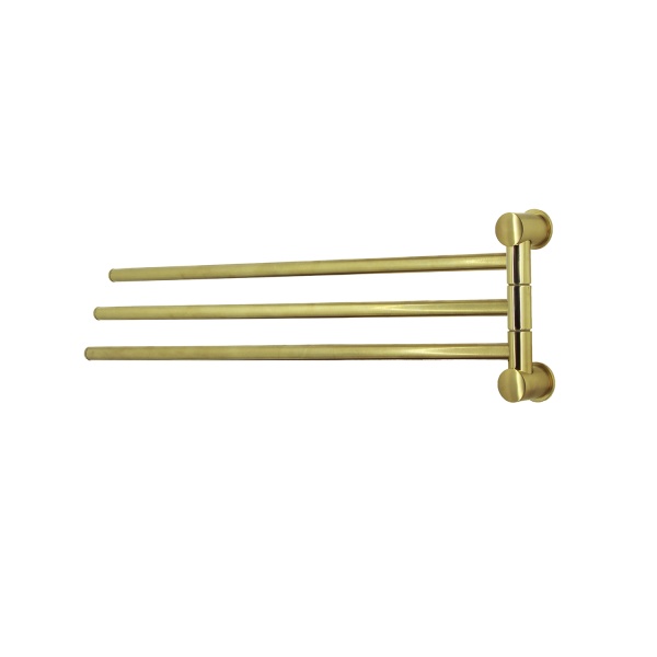 Держатель полотенец тройной K-1033BRUSHED GOLD 