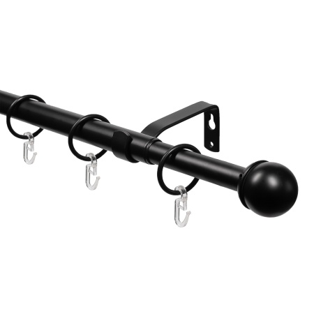 Телескоп.одноряд.карниз, Наконечник Классика, Черный, 16/19мм ,160-320см, арт.3331161946550