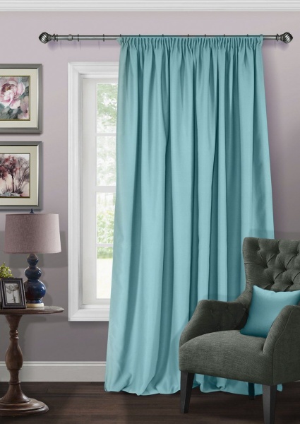 Штора на тесьме Блэкаут "Blackout-S" 200х280 голубой