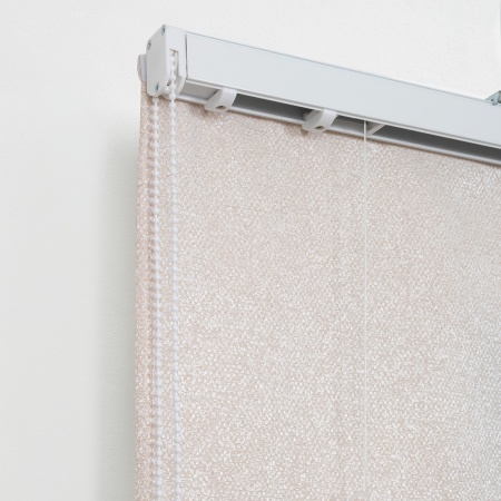 Римская штора с помпонами, Валенсия, на цепочном механизме, цвет бежевый