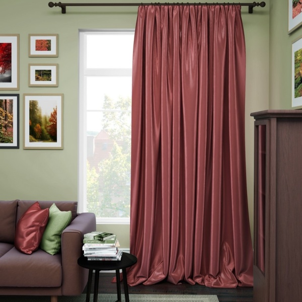 Портьера на тесьме "Avery" 200х280 красный