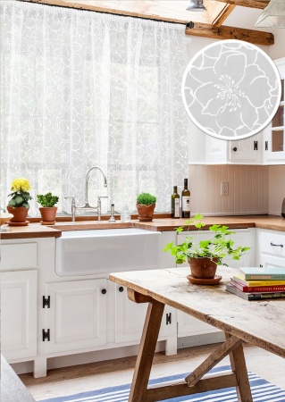 Штора на тесьме "Lililya - K" 276x175 белый