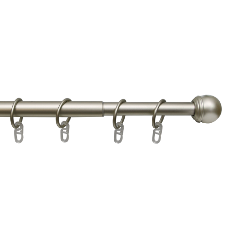 Карниз телескопический однорядный, металл, Классика, Никель, 160-320см Карниз телескопический однорядный, металл, Классика, Никель, 160-320см