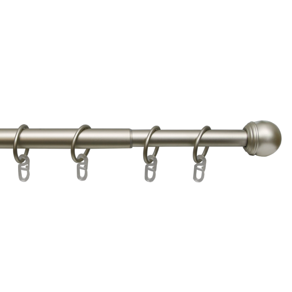 Карниз телескопический однорядный, металл, Классика, Никель, 160-320см Карниз телескопический однорядный, металл, Классика, Никель, 160-320см