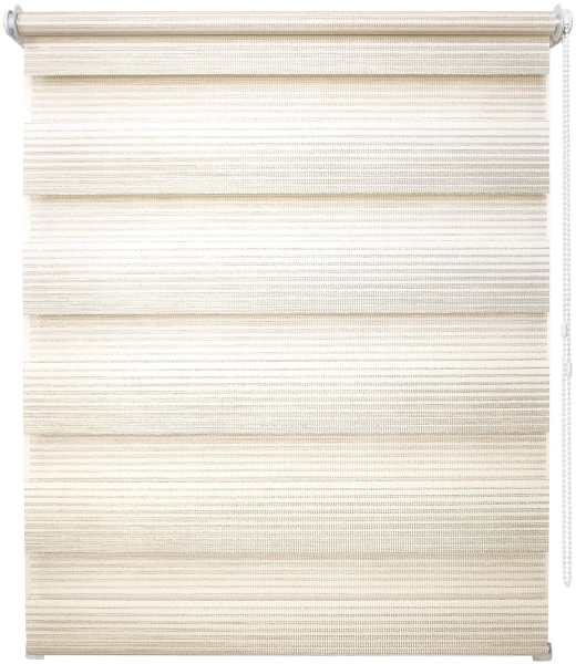 Рулонные шторы день ночь УЮТ Люрекс цвет кремовый