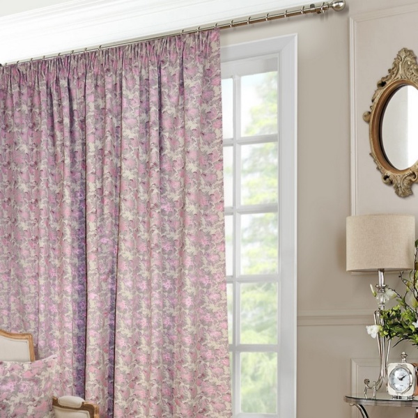 Портьера на тесьме "Fog" 200х270 см светло-красный