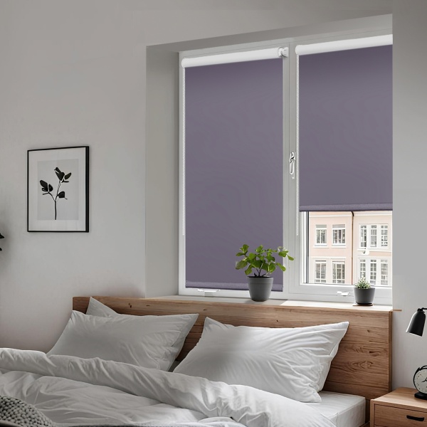 Рулонные шторы на окна 37х170 см Эскар блэкаут LUX цвет темно-серый