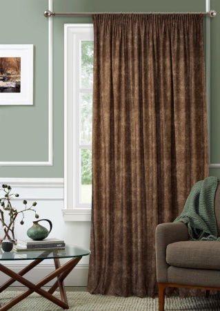 Штора на тесьме 136х270 см Barhan с подхватом цвет темно-коричневый