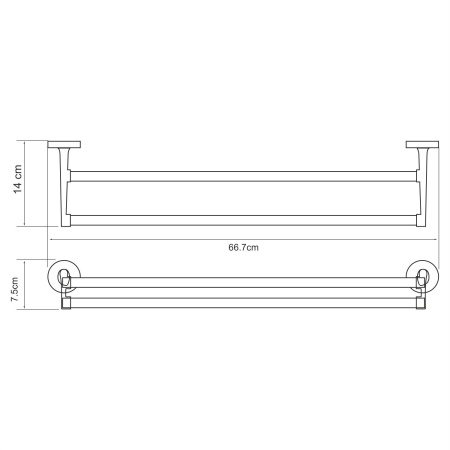 Держатель полотенец двойной Rhein K-6240