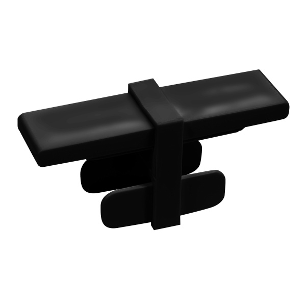 Соединитель для усиленного однополосного профиля, черный