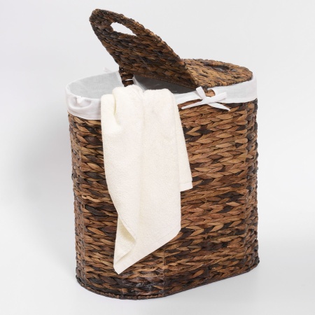 Плетеная корзина для белья с крышкой Dill WB-611-L