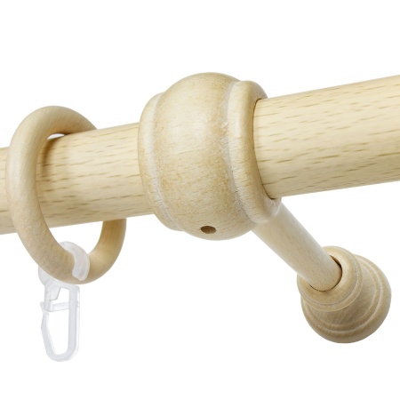 Карниз однорядный (Натуральное дерево) D20, наконечник Стандарт