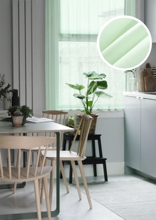 Тюль на тесьме "Миа" 140х150 светло-зеленый