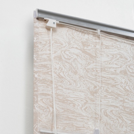 Римская штора с помпонами, Сиеста цвет бежевый