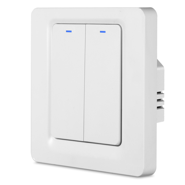 Умный Zigbee выключатель ROXIMO, двухкнопочный, SZBTN01-2