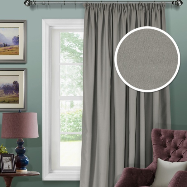 Штора на тесьме Блэкаут "Blackout-S" 200х270 серый