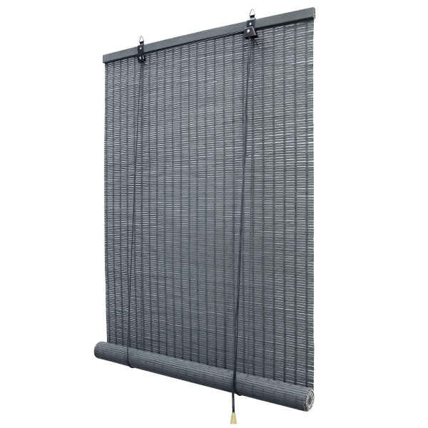 Рулонные шторы 60х160 см бамбуковые цвет серый