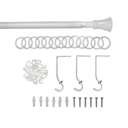 Карниз телескопический однорядный, металл, Гиро, Жемчуг, 160-320см Карниз телескопический однорядный, металл, Гиро, Жемчуг, 160-320см