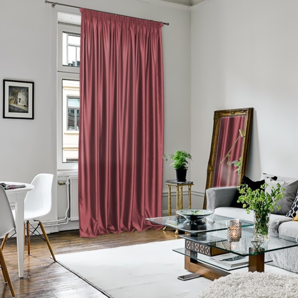 Портьера на тесьме "Lindor" 250x300 см цвет красный