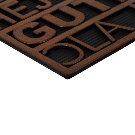 Коврик VORTEX придверный придверный  45х75 Приветствие цвет медь