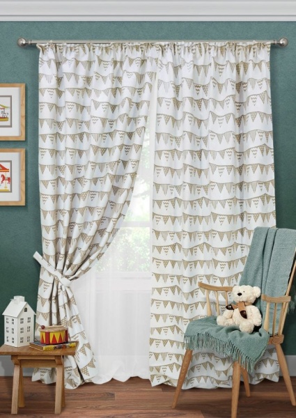 Комплект штор на тесьме "Hampton - S" 2 шторы 136х270 тюль 450х270