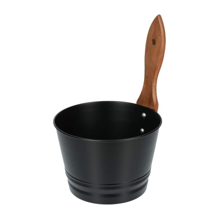 Бадья из стали 4 л, черная "Банные штучки"