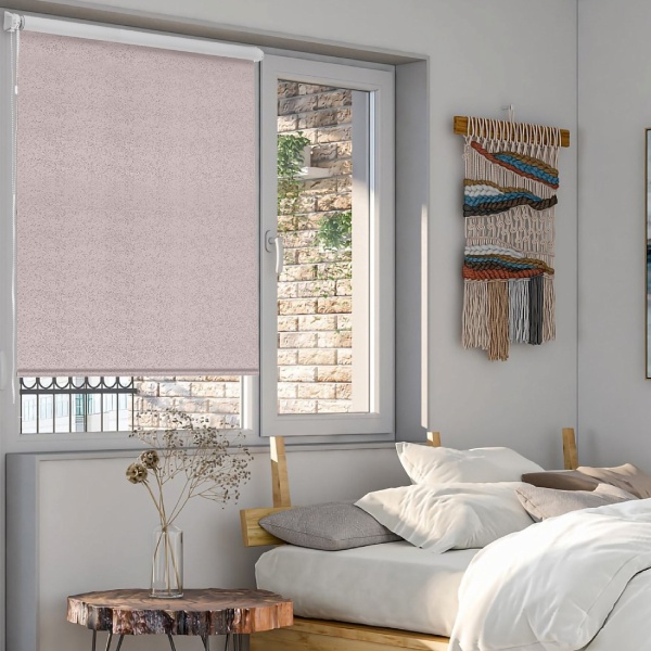 Рулонные шторы блэкаут Старк 37х160 см цвет нюдовый