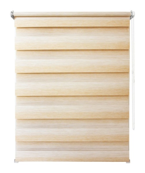 Рулонные шторы день ночь УЮТ Рафаэло цвет песочный