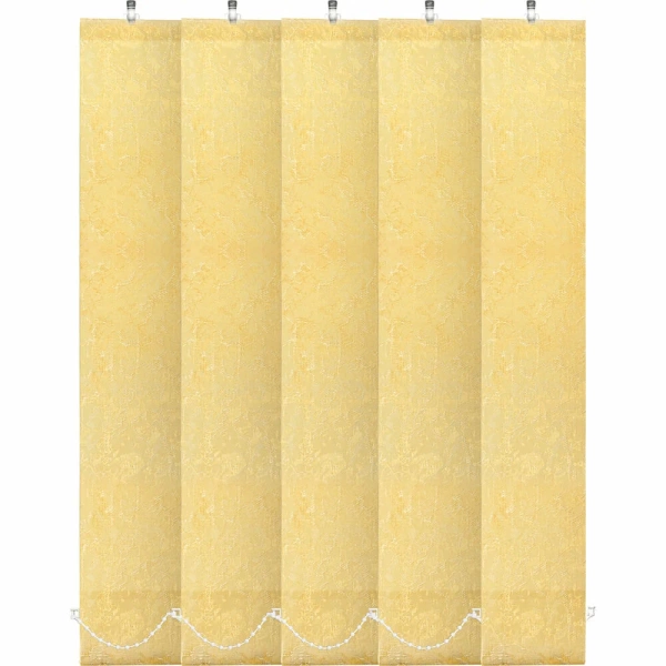 Ламели для вертикальных жалюзи УЮТ Фрост 180 см цвет жёлтый (5 шт)