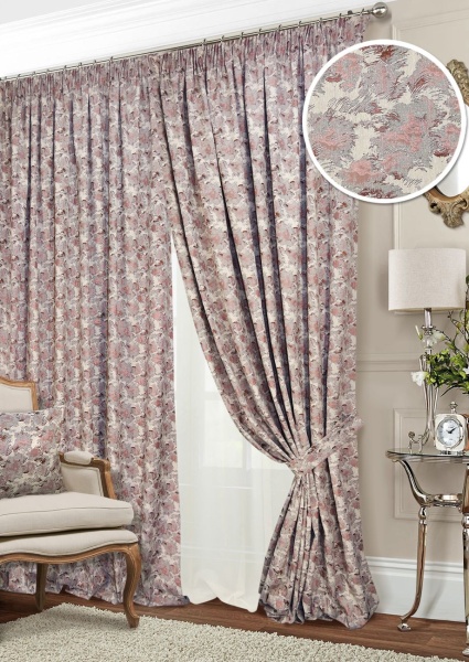 Комплект штор на тесьме "Fog" 2 шт 200х270, тюль 450х270 с узором