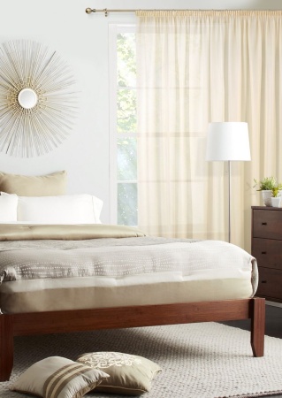 Тюль на тесьме 600х275 см Caroll - XL цвет бежевый