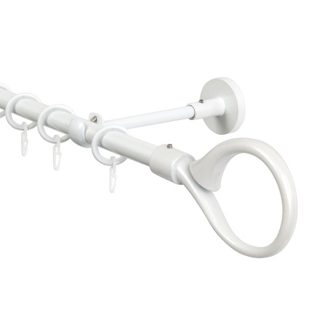 Карниз для штор, настенный, штанга 16 мм, Крюк, жемчуг