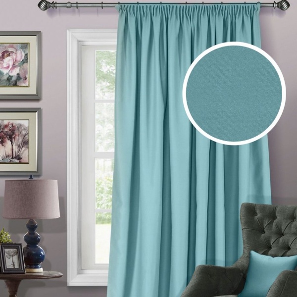 Штора на тесьме Блэкаут "Blackout-S" 200х280 голубой