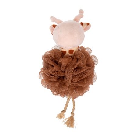 Мочалка для нежной и чувствительной кожи "Жирафик", 17х12 см, soft, для бани и сауны "Банные штучки"