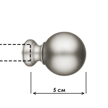 Наконечник "Сфера", Матовый никель , Ø16мм