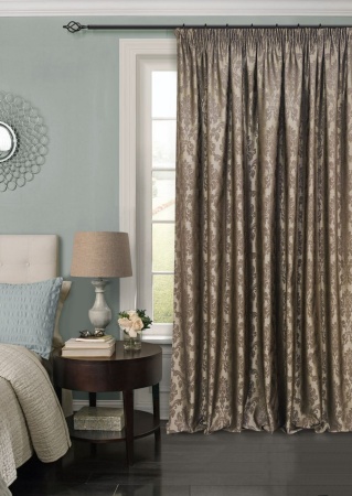 Портьера на тесьме "Afina" 220х270 коричневый