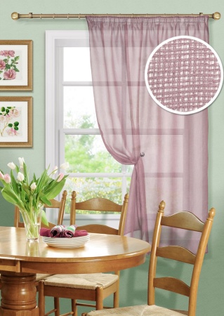 Штора для кухни Basicos 135х170 цвет пудра