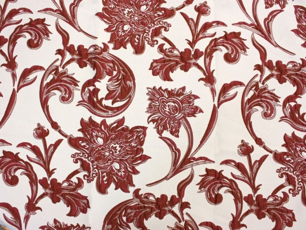 Штора на тесьме, "Ramo" 296х270 красный